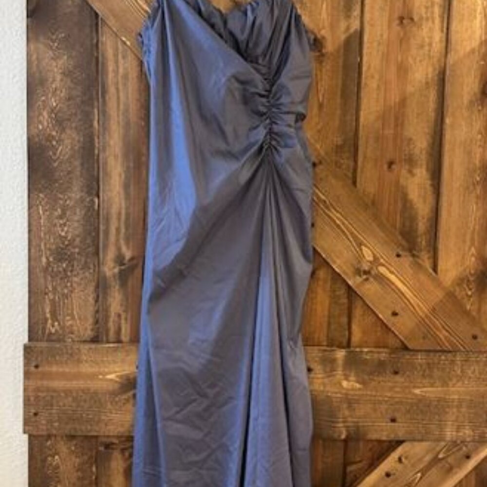 Vintage Adrianna Papell Special Occasion Dress  Matte Satin Purple 14P